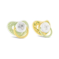 Pacifier with cover 2pcs. YELLOW/GREEN